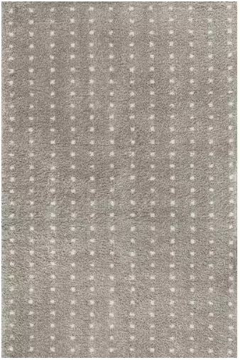 8 ft. x 10 ft. Pele Modern Geometric Dot Shag Gray/Ivory Area Rug