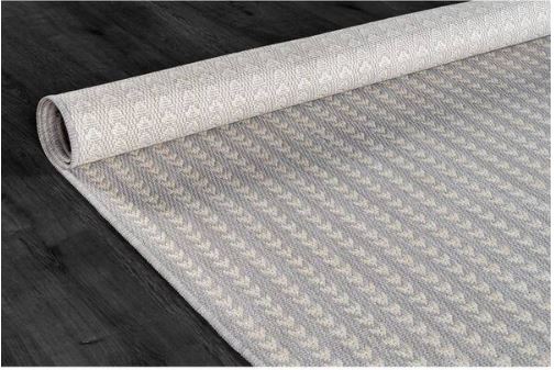 8 ft. x 10 ft. Arrow Gray Chevron Striped Washable Indoor Outdoor Area Rug