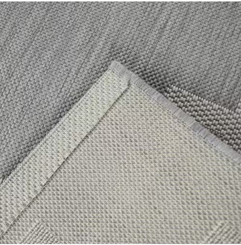 5 ft. 3 in. x 7 ft. Lyra Grey Border Indoor/Outdoor Area Rug