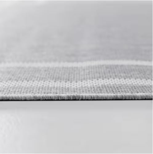 5 ft. 3 in. x 7 ft. Lyra Grey Border Indoor/Outdoor Area Rug