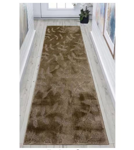 2ft x 26ft Euro Flowers Beige 26 in. W x 312 in. L Stair Runner 56.41 sq. ft.