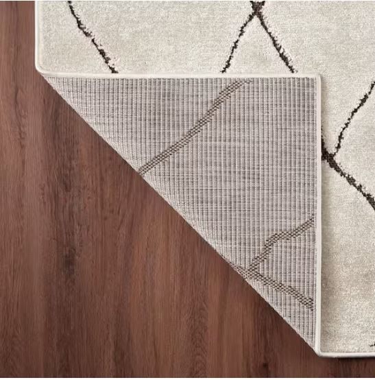 Ashton Ivory 7 ft. 10 in. X 10 ft. Geometric Polypropylene Area Rug