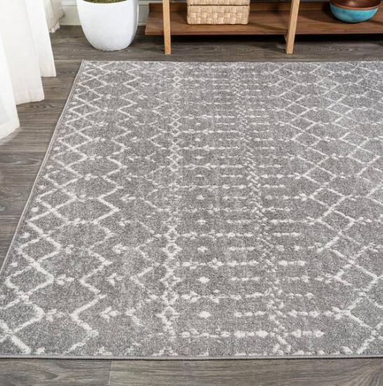5 ft. x 8 ft. Moroccan HYPE Boho Vintage Diamond Gray/Ivory Area Rug