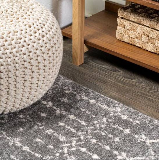 5 ft. x 8 ft. Moroccan HYPE Boho Vintage Diamond Gray/Ivory Area Rug
