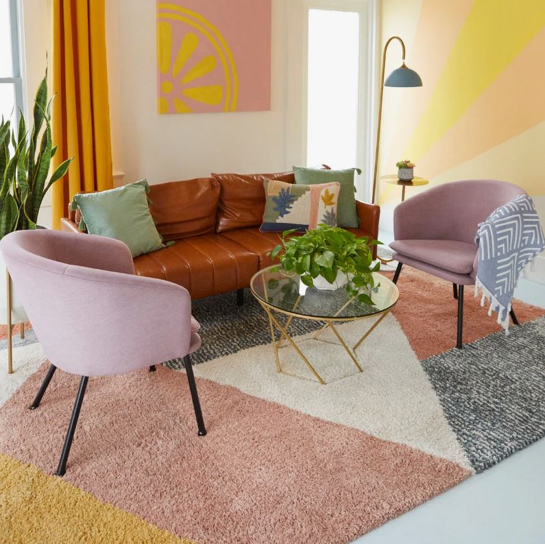 5'3" x 7' Color Pink Satterlee Indoor Rug