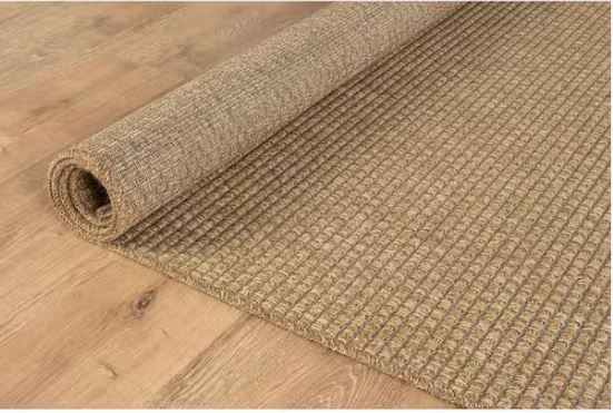 9 ft. x 12 ft. Terra Fiber Easy Jute Natural Solid Indoor Outdoor Area Rug