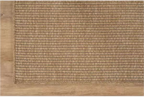 9 ft. x 12 ft. Terra Fiber Easy Jute Natural Solid Indoor Outdoor Area Rug