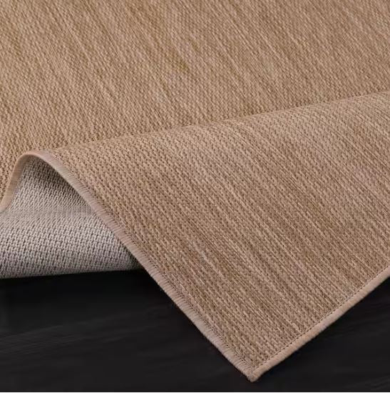 8 X 10 Jute Aloha Washable Solid Indoor Outdoor Area Rug