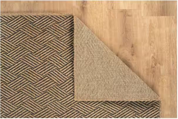 Haven 8 ft. x 10 ft. Natural Basketweave Washable Easy Jute Modern Indoor Outdoor Area Rug