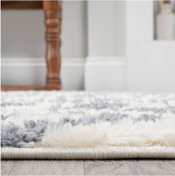 8 ft. x 10 ft. Astrid Retro Cream/Gray Trellis High-Low Area Rug