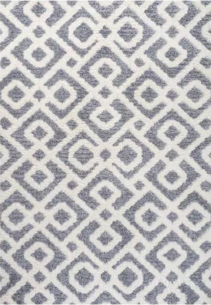 8 ft. x 10 ft. Astrid Retro Cream/Gray Trellis High-Low Area Rug