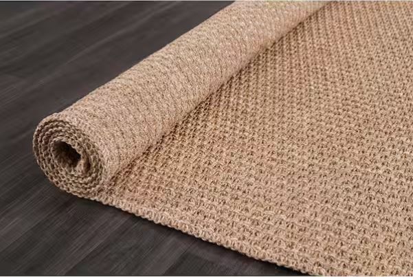 Natural 9 ft. x 12 ft. Wooly Easy Jute Washable Indoor Outdoor Area Rug