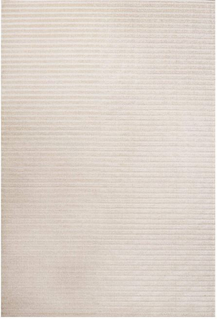 3 ft. x 5 ft. Aarhus High-Low Minimalist Scandi Striped Ivory/Cream Indoor/Outdoor Area Rug