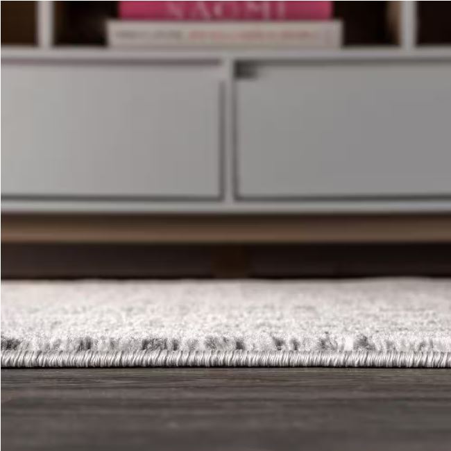 8 ft. x 10 ft. Moroccan Hype Boho Vintage Diamond Cream/Gray Distressed Area Rug