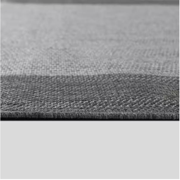 Gray 8 x 10 Border Indoor/Outdoor Area Rug