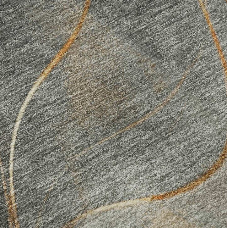 5' x 7'6" Gray Premium Washable Super Soft Modern Waves Mayfield Area Rug