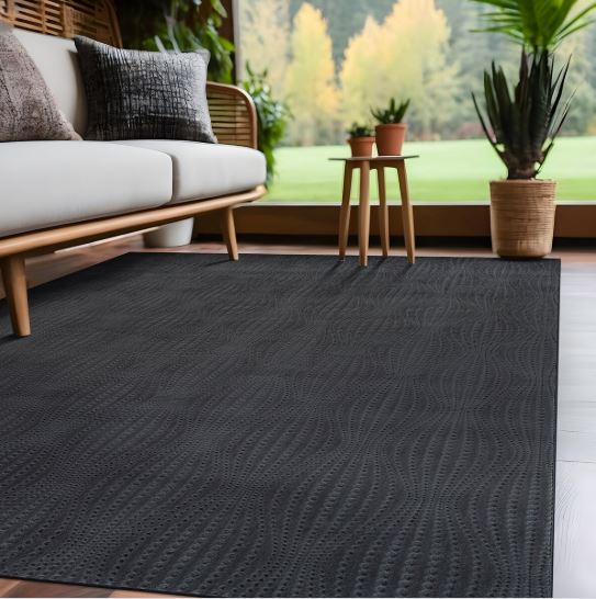 5X7 - Dark Gray Beverly Rug Serenity Solid Modern Non Slip Soft Indoor Area Rug