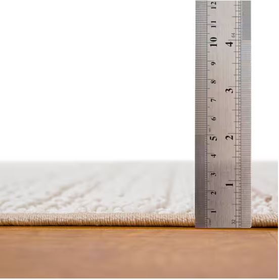 6 ft. x 9 ft. Ivory Cassie Stripe Area Rug