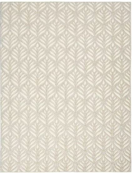 Gray, Ivory 6 ft. x 9 ft. Woven Polypropylene Rectangle Indoor/Outdoor Area Rug