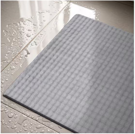 Sequoia 3 ft. ft. x 5 ft. Grey Non-Slip Rubber Back Washable Polyester Checker Indoor Outdoor Area Rug
