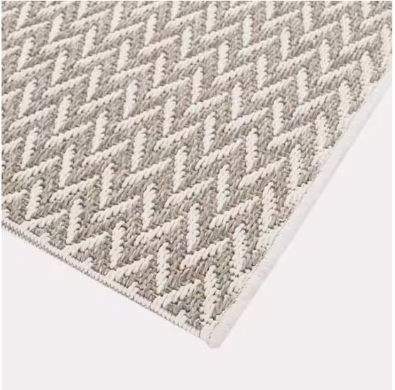 Cream 5 x 7 Natural Weave Indoor/Outdoor Area Rug