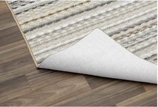 Carnival Stripe Random Earth-tones 3 ft. x 5 ft. Area Rug