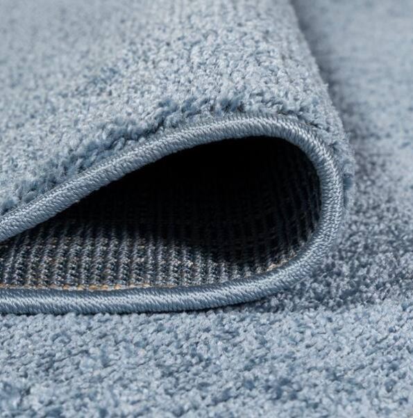 Haze Solid Low-Pile Classic Blue 8 ft. x 10 ft. Area Rug