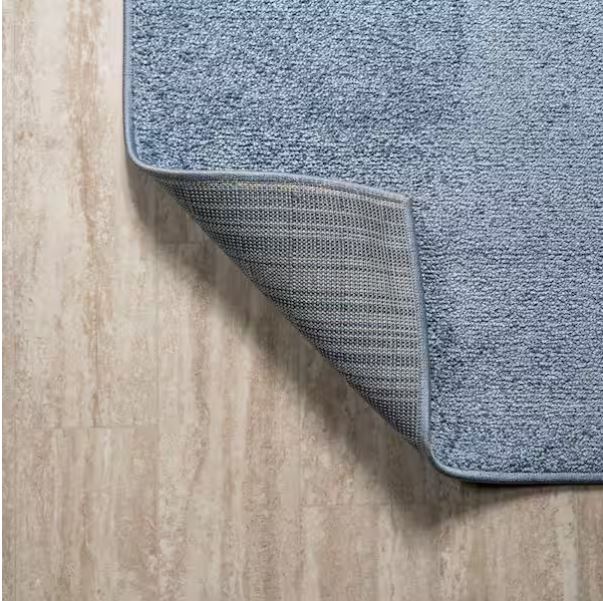 Haze Solid Low-Pile Classic Blue 8 ft. x 10 ft. Area Rug
