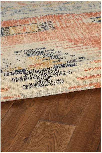 8 ft. x 10 ft. Puissantt Zero Barlow Ivory and Rust Area Rug