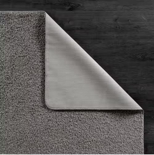 Silky Dark Gray 6 ft. x 9 ft. Solid Plus Thick Pile Non Slip Easy Clean Non Shedding Modern Indoor Area Rug