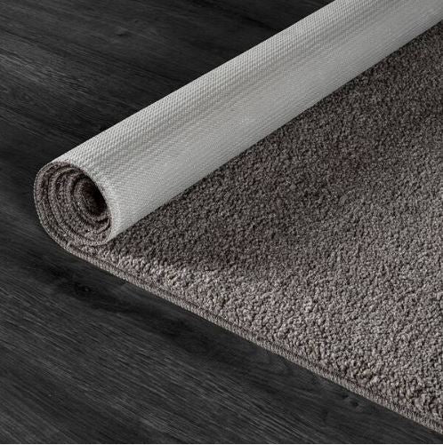 Silky Dark Gray 6 ft. x 9 ft. Solid Plus Thick Pile Non Slip Easy Clean Non Shedding Modern Indoor Area Rug