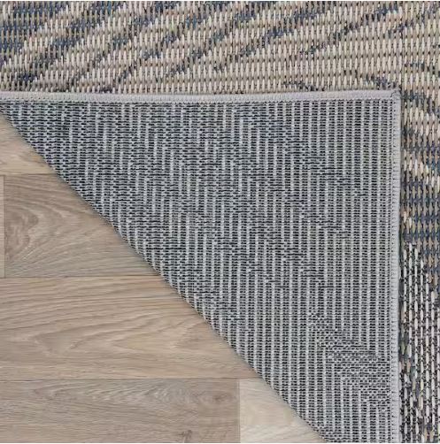 7 ft. 10 in. x 10 ft. Gray Bahama Palm Frond Indoor/Outdoor Area Rug