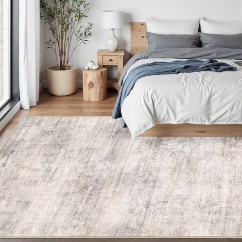 6 ft. x 9 ft. Aurora Beige/Gray Modern Abstract Area Rug