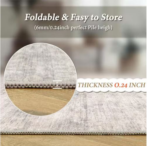 6 ft. x 9 ft. Aurora Beige/Gray Modern Abstract Area Rug