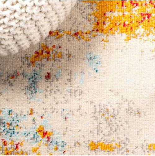 5 ft. x 7 ft. Sunset Modern Abstract Orange/Multi Area Rug