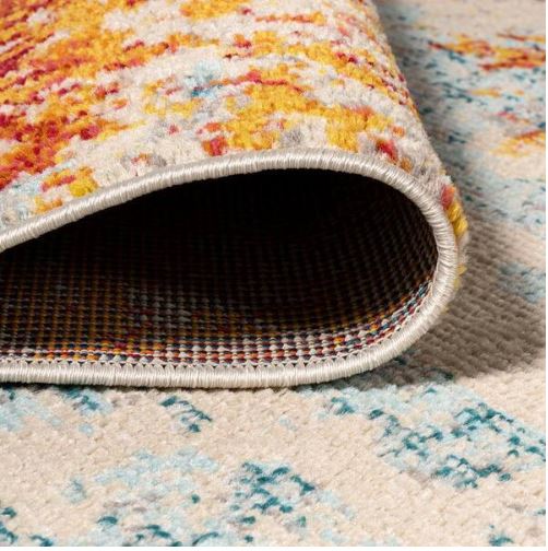 5 ft. x 7 ft. Sunset Modern Abstract Orange/Multi Area Rug