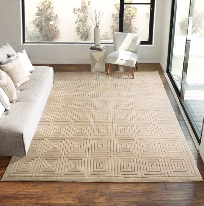 Size: 5' x 7' Cyril Beige Camden Rug Collection Area Rug