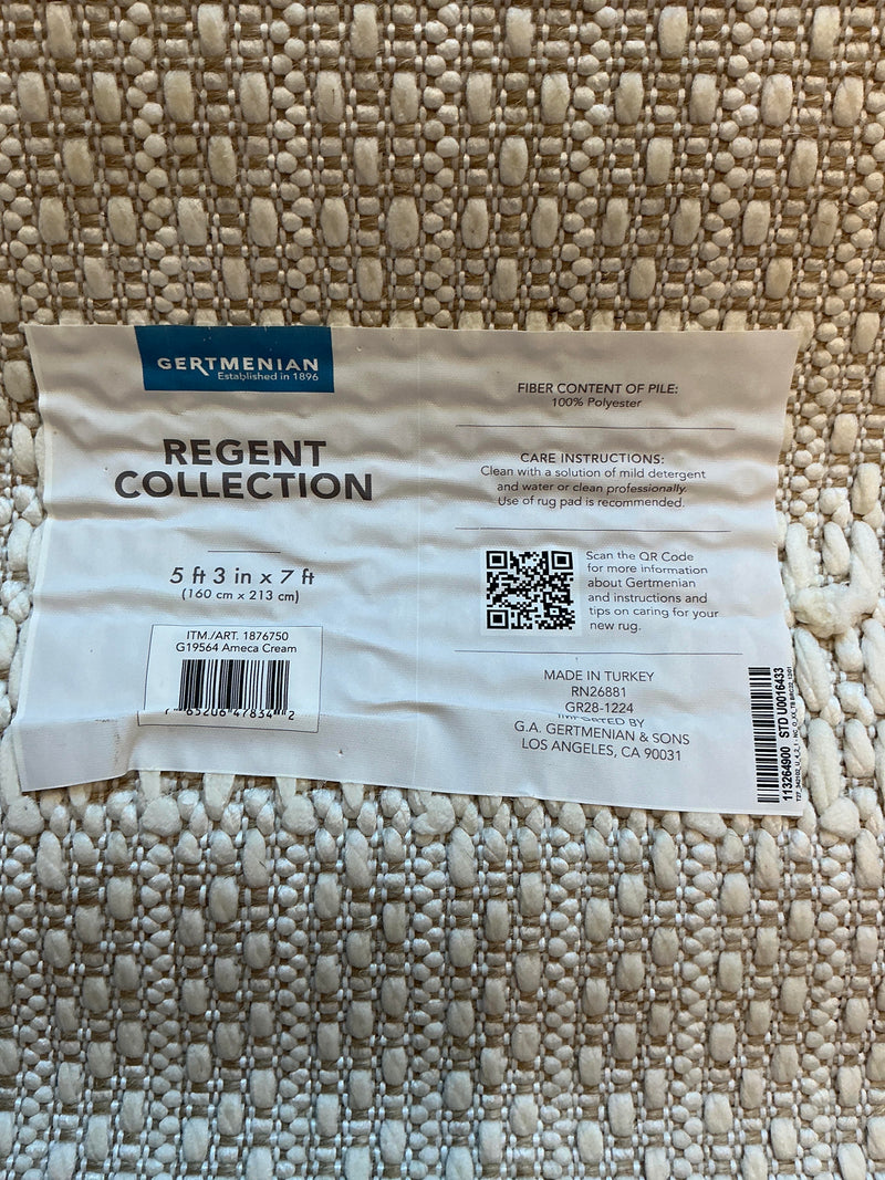 5' x 7' Color Cream Area Rug