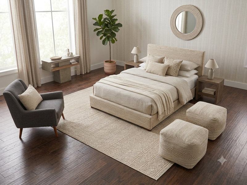 5' x 7' Beige Area Rug