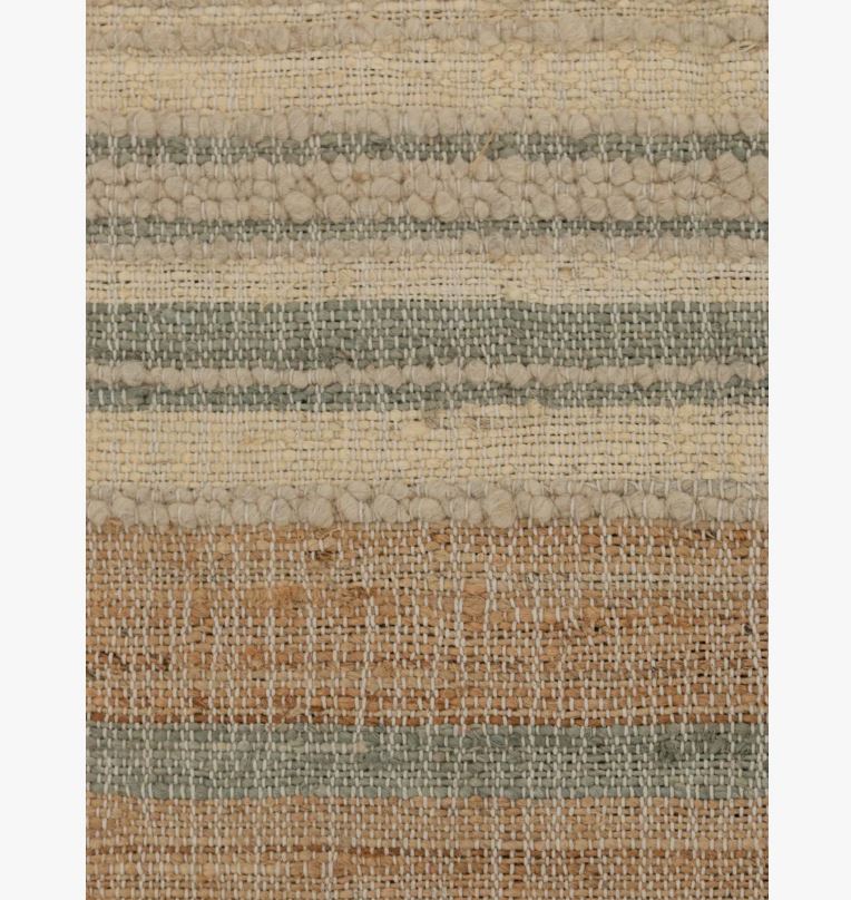 9' x 12' Colors Earth Green/Orange/Beige Aquila Striped Indoor Rug