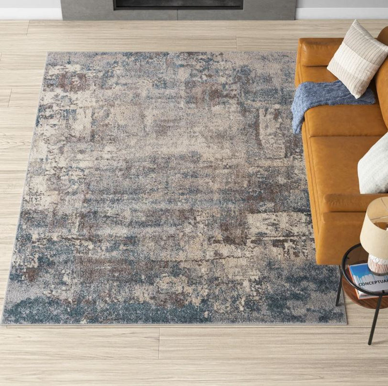 7'10" x 10'3" Blue/Brown/Cream/Gray Kohut Abstract Indoor Rug