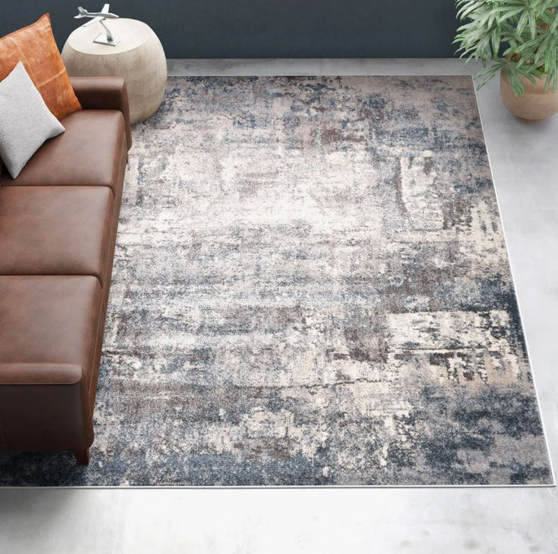7'10" x 10'3" Blue/Brown/Cream/Gray Kohut Abstract Indoor Rug