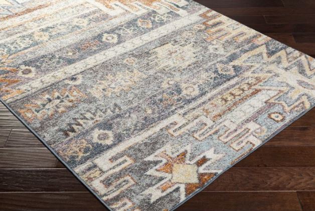 Livabliss Area Rugs for Living Room, 8x10 New Mexico Rustic Blue Rug, Bedroom Dining Room Home Decor Stain Resistant Carpet (7'10" x 10'2")