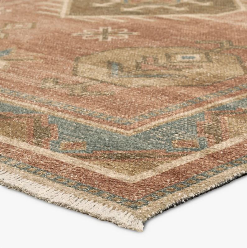 4' x 6' Vibe by Bungalow Rose Voentia Medallion Machine Washable Rust/Brown Area Rug