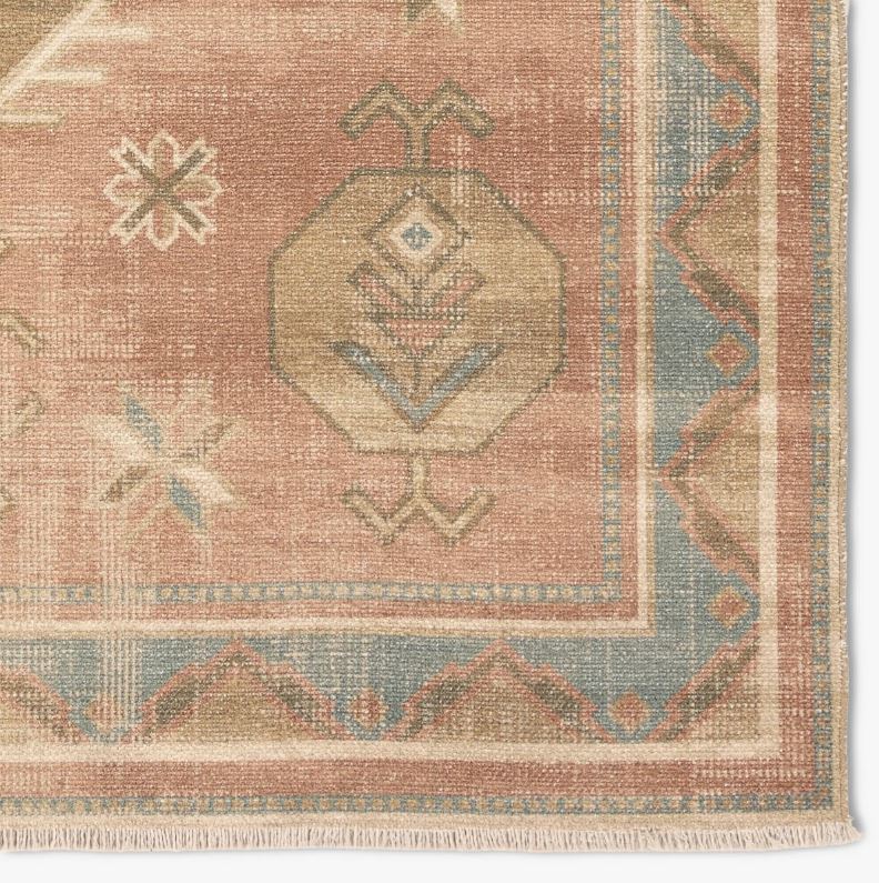 4' x 6' Vibe by Bungalow Rose Voentia Medallion Machine Washable Rust/Brown Area Rug