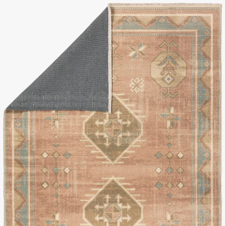 4' x 6' Vibe by Bungalow Rose Voentia Medallion Machine Washable Rust/Brown Area Rug