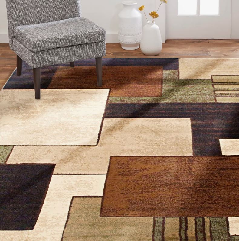 7'10" x 10'6" Amalyn Performance Geometric Indoor Rug