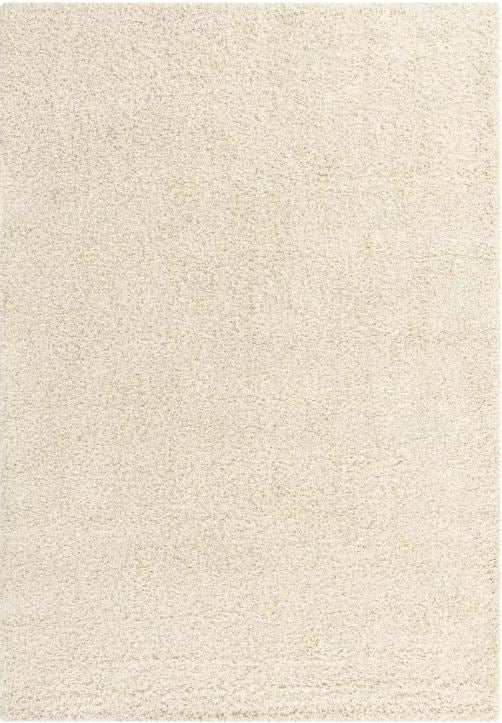 Unique Loom 6' 1 x 9' 0 Rectangle Solid Shag Pure Ivory Area Rug