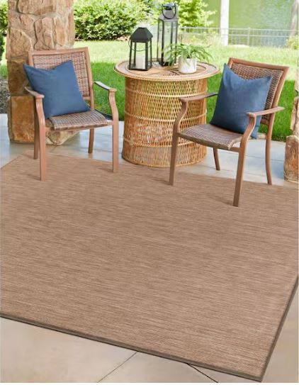 Jute 10 ft. x 14 ft. Aloha Washable Indoor Outdoor Area Rug