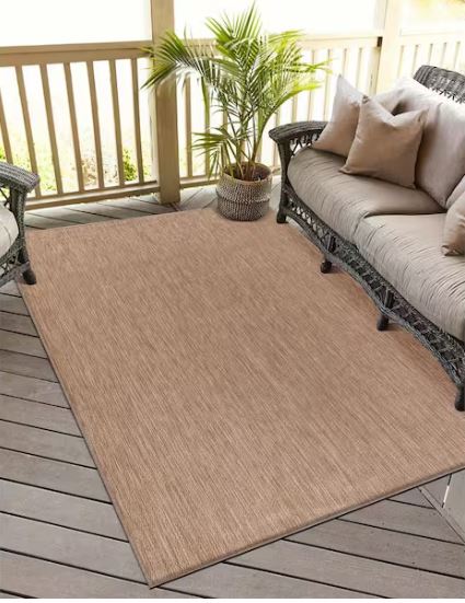 Jute 10 ft. x 14 ft. Aloha Washable Indoor Outdoor Area Rug